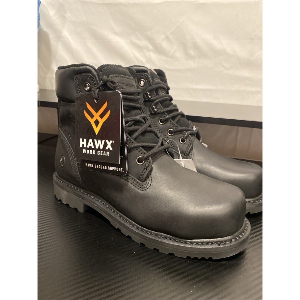 Hawx Trooper BHXWC0RPW118 Women's Black Composite Toe Work Boots Size 7B